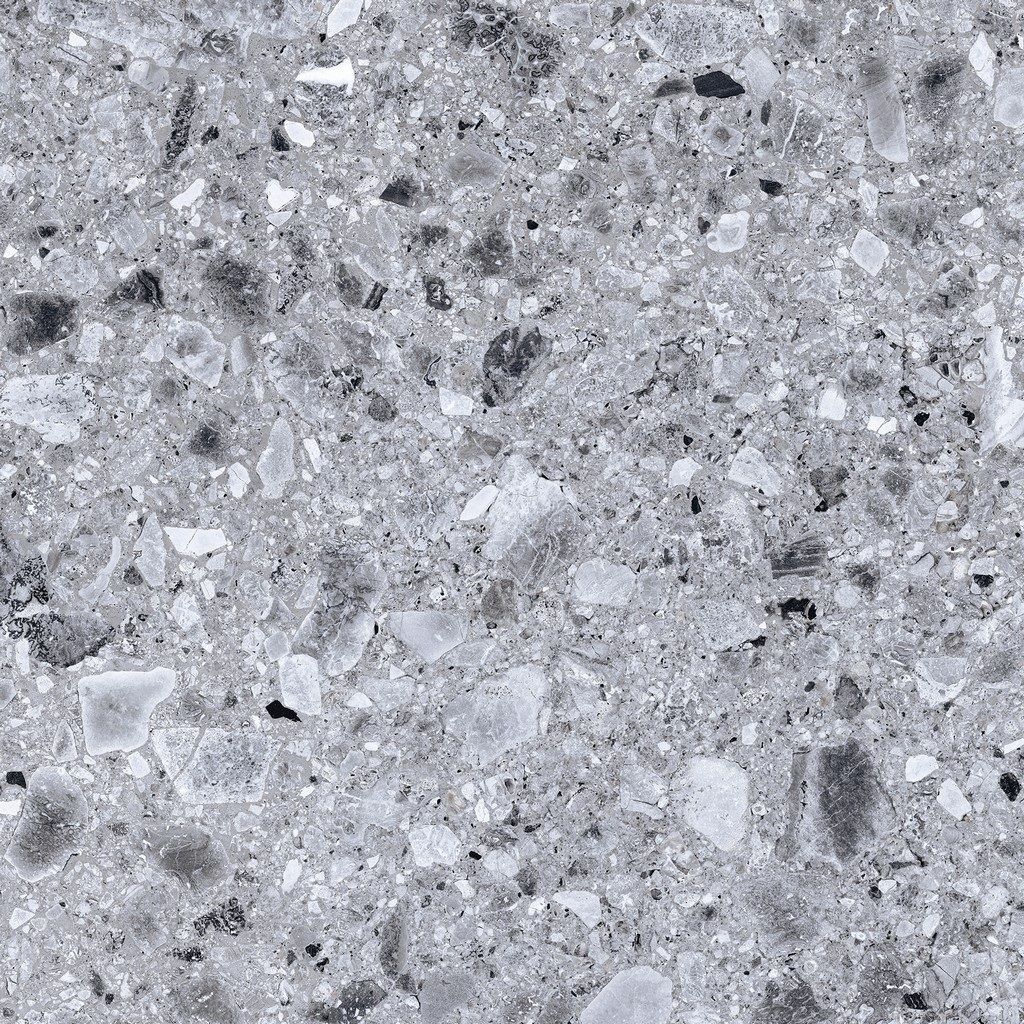 Плитка керамогранит Terrazzo К-331 Светло-серый лаппатированный