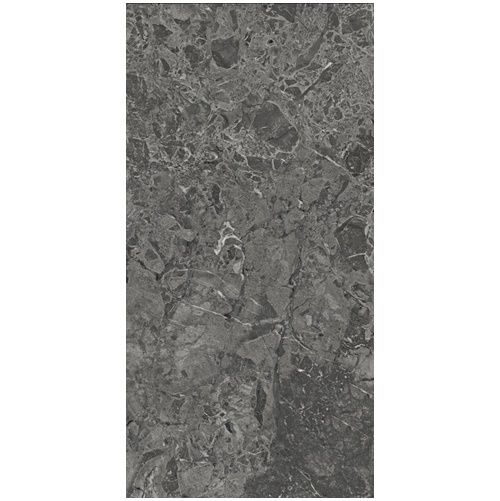 Плитка керамогранит Brecia Темно-серый глянцевый