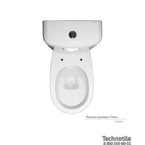 Унитаз-компакт Сити сиденье жесткое однорежимная арматура