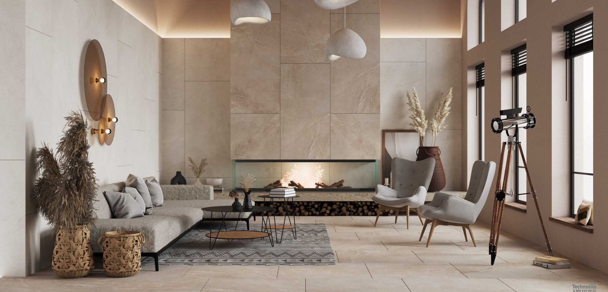 Плитка керамогранит Кайлас KA03 Светло-коричневый матовый