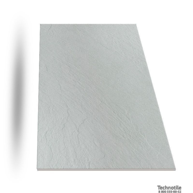 Плитка керамогранит Моноколор UF002 Светло-серый рельеф