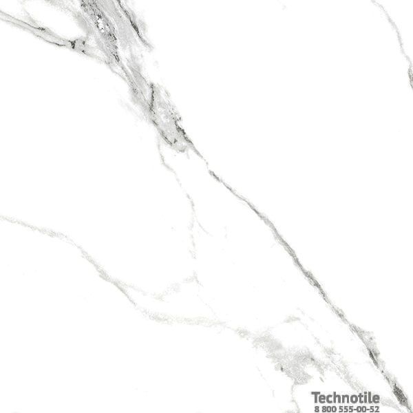 Плитка керамогранит Нейва ГР390 Белый полированный