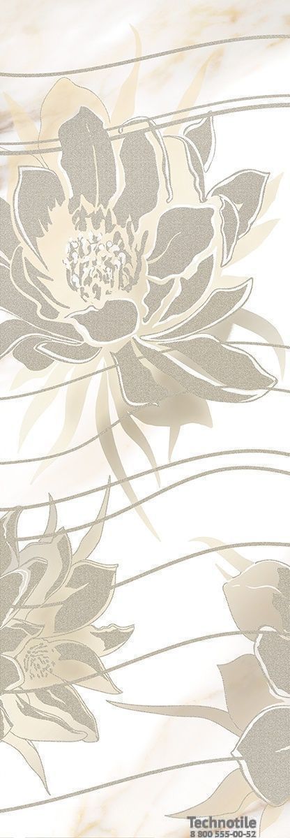 Панно керамическое Calacatta Oro Floris глянцевый