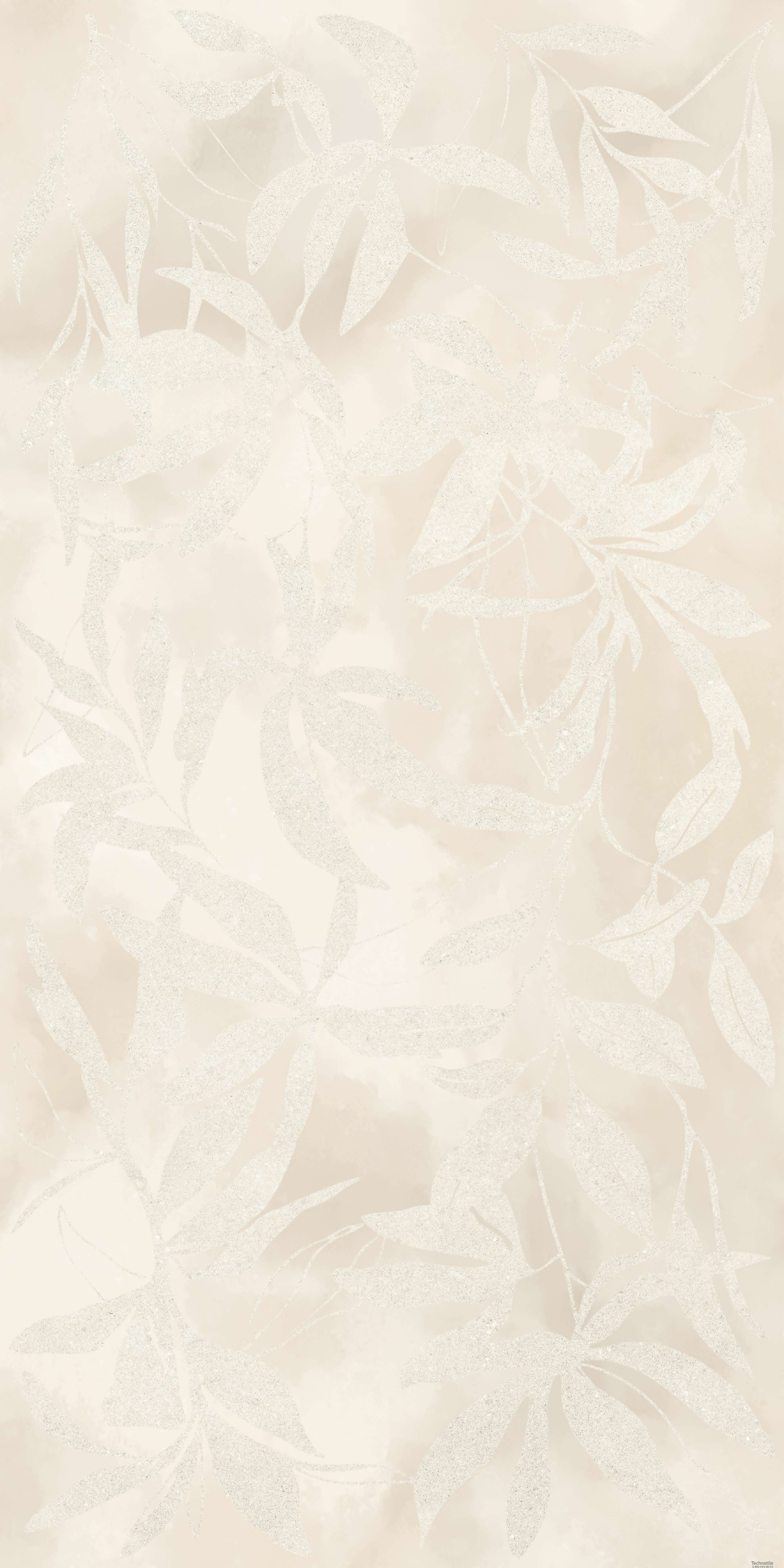 Плитка керамогранит АртВолл K958021R Цветы Слоновая Кость матовый