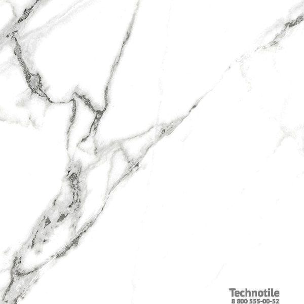 Плитка керамогранит Нейва ГР390 Белый полированный