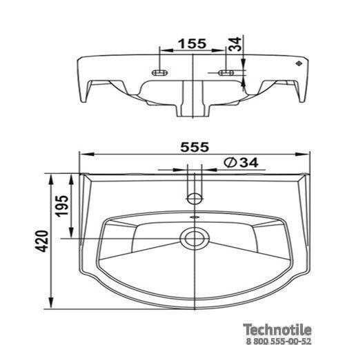 Умывальник Альбано 55 