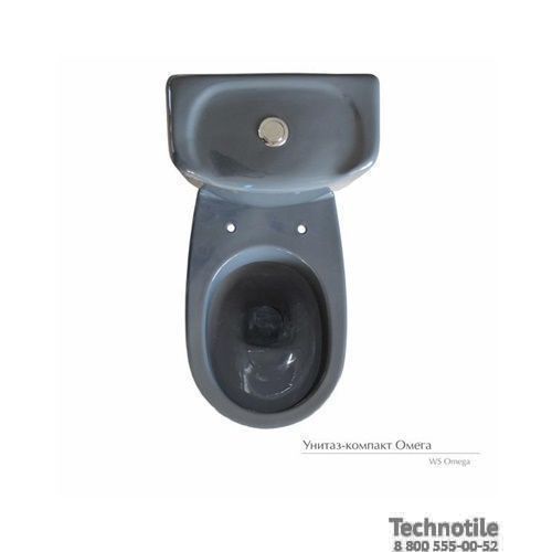Унитаз-компакт Омега графит сиденье жесткое однорежимная арматура