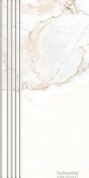 Ступень керамогранит Марбл Тренд К-1001 Калакатта Голд Бежевый матовый