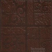 Плитка керамогранит Каир 4Д Темно-коричневый рельеф