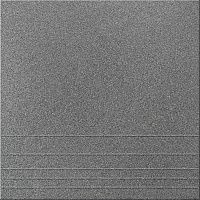 Ступень керамогранит Соль-перец U119 Темно-серый матовый