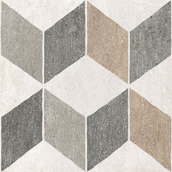 Плитка керамогранит Темпо 7Д Светло-серый матовый