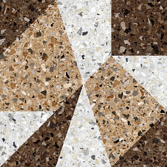 Плитка керамогранит Терраццо 3Д Бежевый матовый