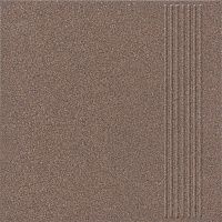 Ступень керамогранит Техногрес Коричневый матовый